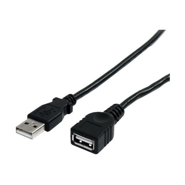 STARTEC.COM社 USB 2.0ケーブル/3m/Type‐A - Type‐A/480Mbps/延長用/オス-メス/ブラック/タイプA USBEXTAA10BK 1本