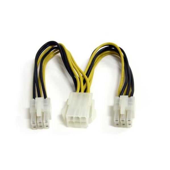 PC電源ケーブル/PCI Express電源分岐/15cm/6 - 6ピン/メス-オス PCIEXSPLIT6 1本