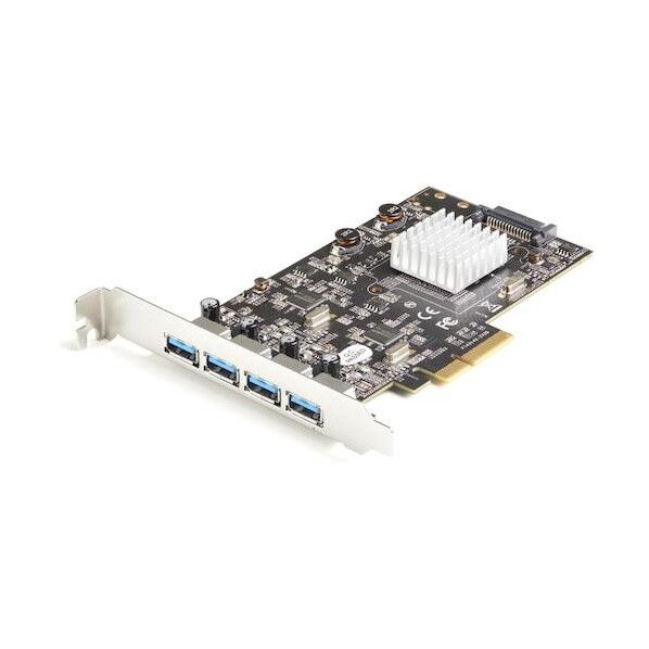 USB増設 PCIeカード/4x USB-A/2x ASM3142搭載/UASP/インターフェースボード PEXUSB314A2V2 1個