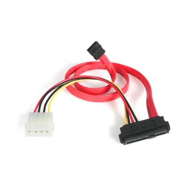 SAS - SATA変換ケーブル/46cm/SFF-8482 - SATA+LP4/ペリフェラル電源付/HDD 用 SAS729PW18 1本