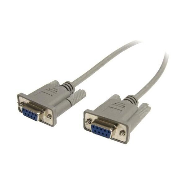 シリアルケーブル/7.6m/RS232C/クロス/メス-メス/D-Sub9ピン(DB-9)/グレー SCNM9FF25 1本
