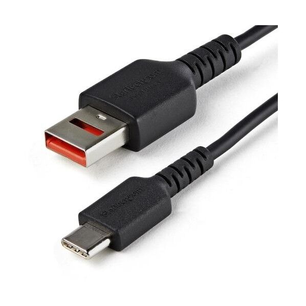 USB-Cケーブル/1m/充電専用/Type-C - Type-A/12W/データ通信機能カット/オス-オス/ブラック USBSCHAC1M 1本