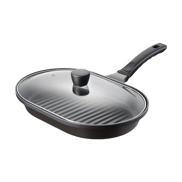 ランチーニ IH対応ガラス蓋付オーバルパン RB-1768 1個