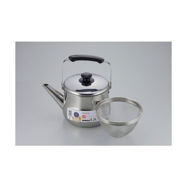 和平フレイズ リラカン IH対応広口ケトル3.2L ストレーナー付 RB-1408 1個...