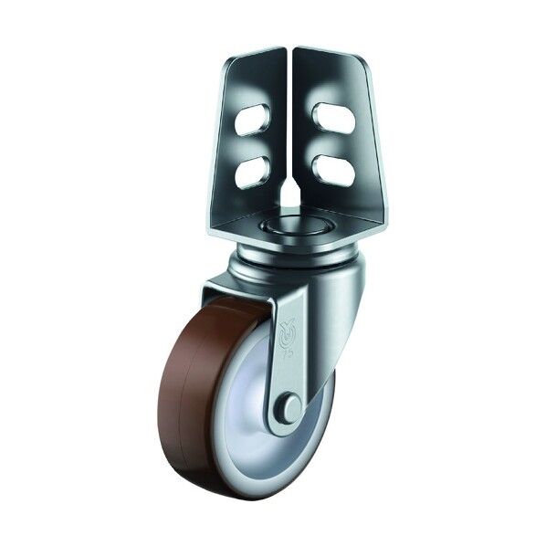 ユーエイ アングルキャスター自在車  75径ウレタン車輪 SA-75UR 1台