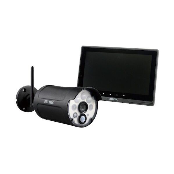 センサーライト付ワイヤレスフルHDカメラ&10inchモニターセット