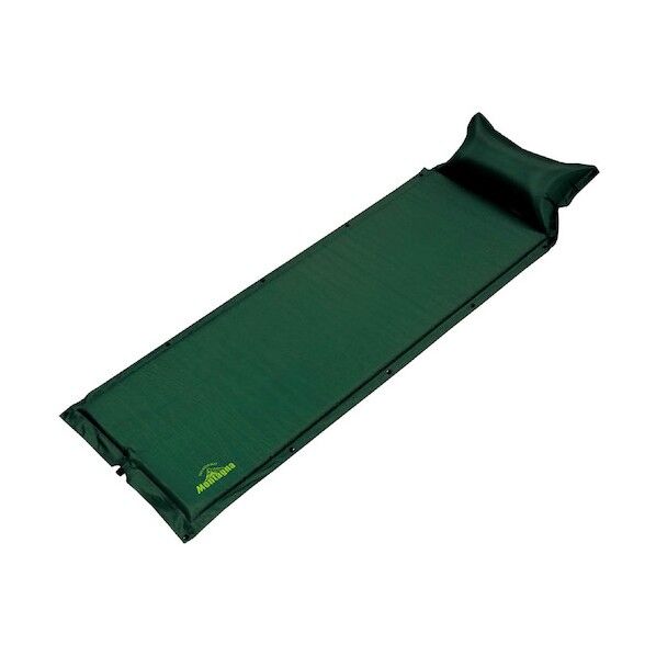 マクラ付き自動膨張マット グリーン 6300040284   1枚