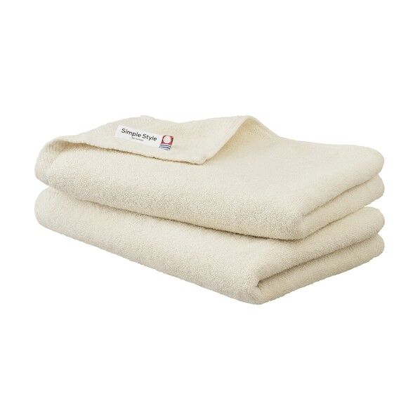 デイリービッグフェイスタオル2枚セット アイボリー BFT-D2 2枚