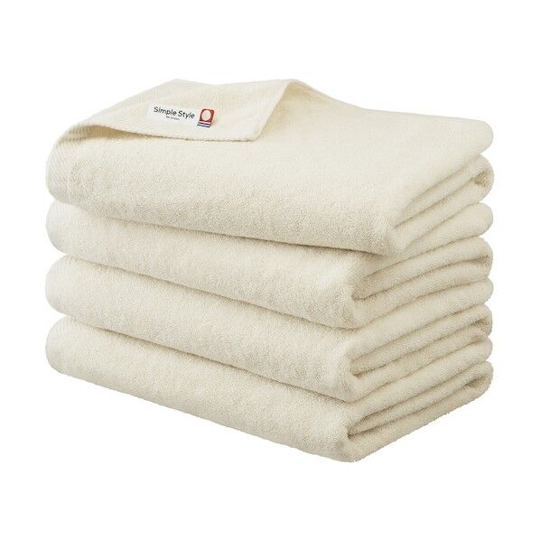 103977 デイリーバスタオル アイボリー BT-D4-IV   4枚
