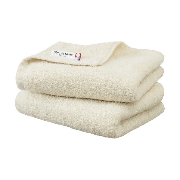 ボリュームタッチフェイスタオル2枚セット アイボリー FT-V2 2枚