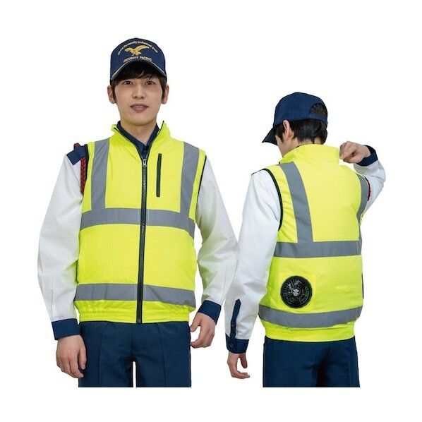 空調付き安全ベスト(ウェアのみ) 30222 蛍光イエロー3L 30222-3L 1着