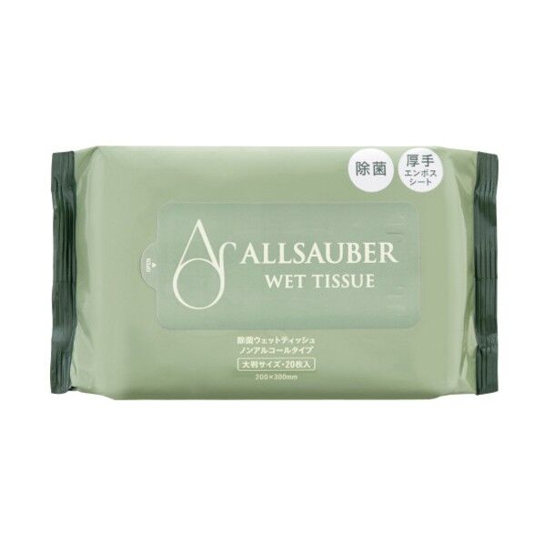 31427)AL 除菌ウェット厚手大判ノンアルコール20枚 AL-044M 1点