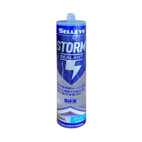 やせない!特殊なハード設計!屋内外多用途変性シリコーンシーリング材 STORM クリヤー 290ml 1本