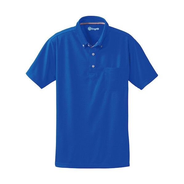50391 半袖ボタンダウンポロシャツ(胸ポケット付き) ロイヤルブルー L 50391-203-L 1点