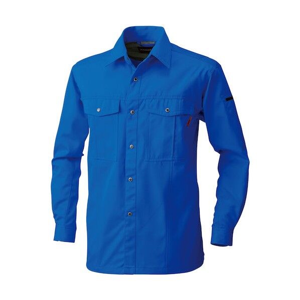 6115 長袖シャツ ブルー L 6115-8-L 1点