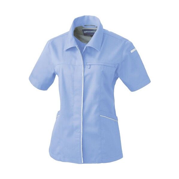 614 レディース半袖スモック パープルブルー 3L 614-202-3L   1点