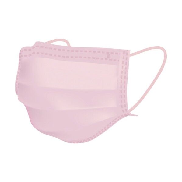 冷感ひんやりマスク同色40枚組(5枚×8袋)ベビーピンク 747844 8個