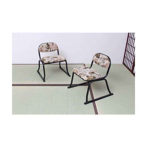 背付き和座敷チェア 花柄 3623000176 1個