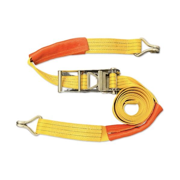 HIDAX ラッシングベルト 75mm幅 ステンレス製ラチェットバックル Jフック(ナローフック)固定1m 調整5m HXB75-S5H 1点...