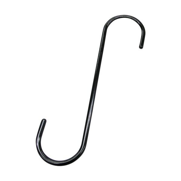 ファンシーSフックストレート(ブラック) 全長200mm A-3075 1点