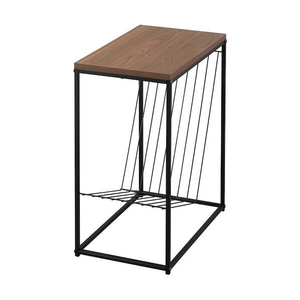 104009 スチールフレームサイドテーブル ウォールナット SFST-247M-WN 1点