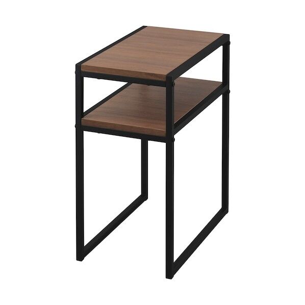 104007 スチールフレームサイドテーブル ウォールナット SFST-247-WN 1点