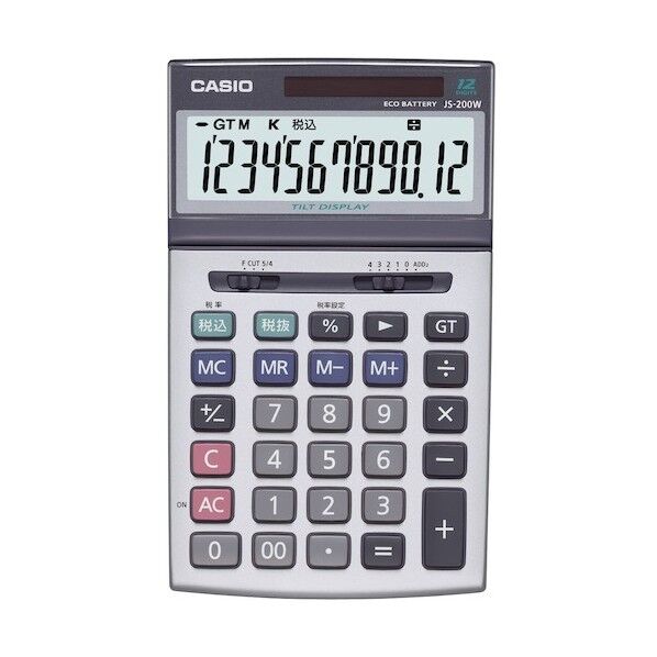 ジャストタイプ電卓 JS-200W-N 1点