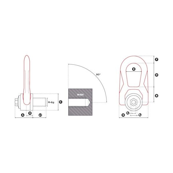 ダブルスイベルリングDSR-M22UP DSR-M22-UP 1点