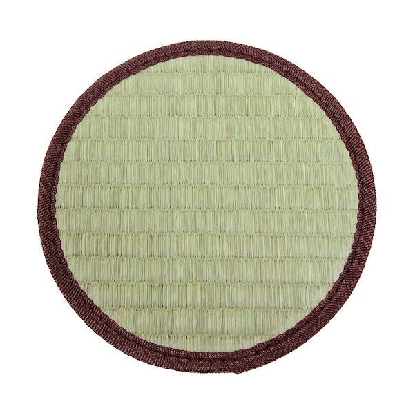 キズや凹みをガド い草雑貨 座卓敷き 円形 4枚1組 16R ブラウン 144001056 4枚