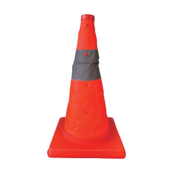 伸縮発光式三角コーン「テラス」45cm(オレンジ) 8201046 1点