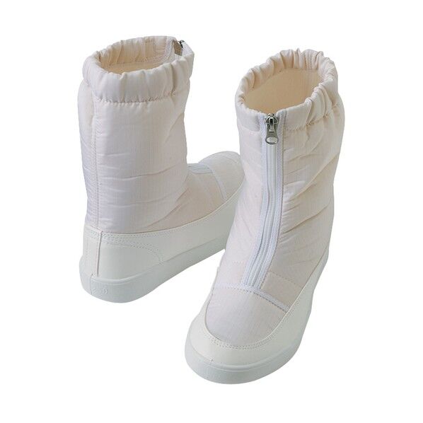 クリーンルームシューズ(ハーフブーツ)(男女兼用) 101ホワイト(ストライプ) 22.0 59704 1