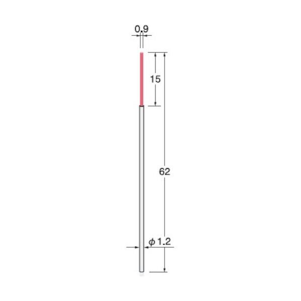 ファイバーストーンブラシ Φ0.9X15軸 Φ1.2 62L BM0912F 1点