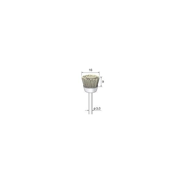 アルゴファイルジャパン パキンブラシカップ型パキン Φ16X9 Φ3.0軸 BM366 1点