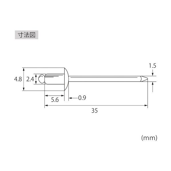 ブラインドリベット(アルミ) エコパック入