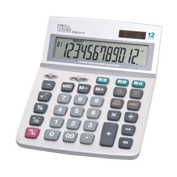 ナカバヤシ 電卓デスクトップ多機能タイプL ECD-2113S 1点...