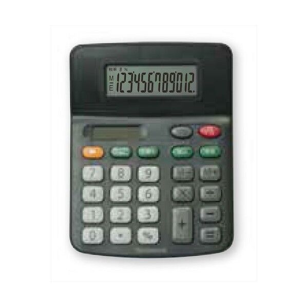 電卓デスクトップ スタンダード S ブラック ECD-SD01BK 1点