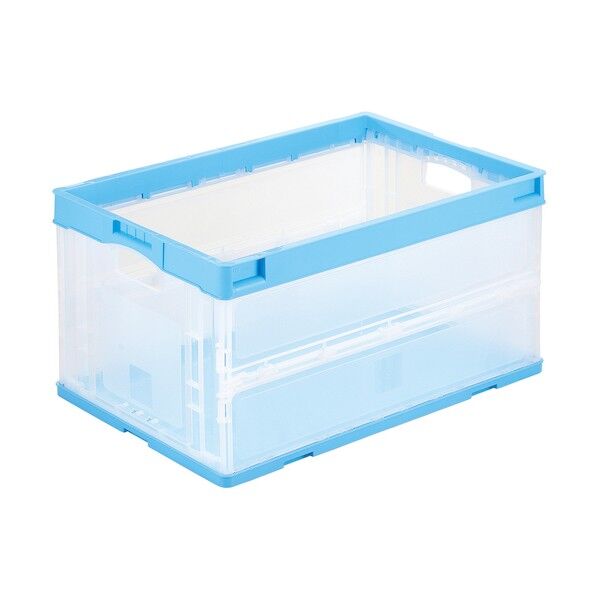 折りたたみコンテナー 635866 CB-S63NR青/透明 CBS63NRBT 1点