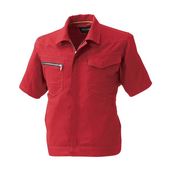 961 半袖ブルゾン レッド L 961-43-L 1点