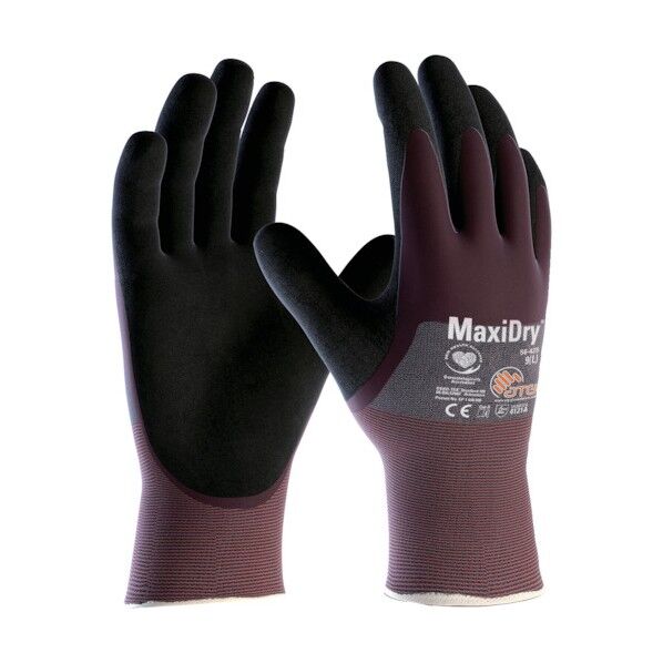 耐水・耐油ニトリル背抜き手袋 マキシドライ 56-425 Lサイズ 56-425-L 1点