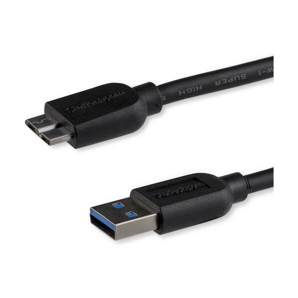 USB 3.0ケーブル/ 50cm/Type-A ‐ Micro-B/5Gbps/スリムタイプ/マイクロB USB3AUB50CMS 1本