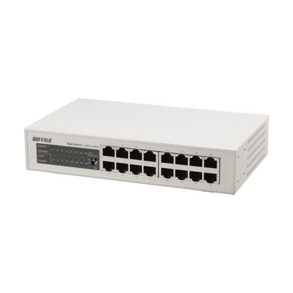 Giga スイッチングHub 金属筺体/電源内蔵 16ポート