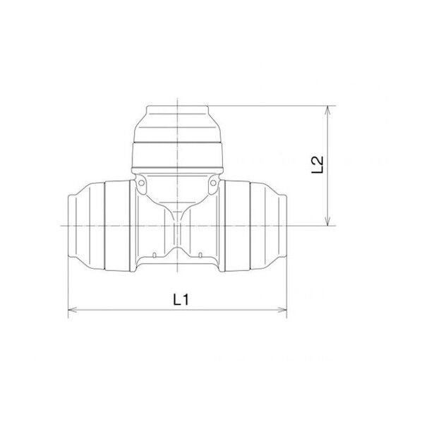 オンダ製作所 ダブルロックジョイントP WPT1型 異径チーズソケット 16A(PEX)×10A×16A(PEX) WPT1A-161016-S 1点...