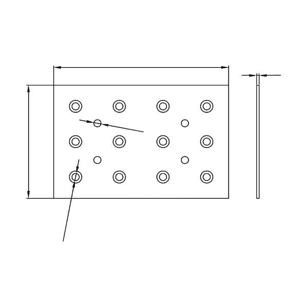 トラスコ 2×4サポート 黒粉体塗装 帯金物 24S-81BK 1個...
