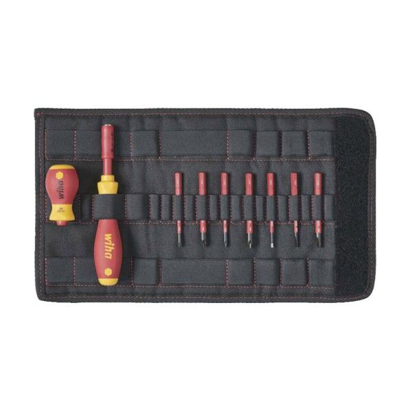 絶縁スリムバリオ 差替式ドライバーホルダ・ビット9点セット(プラス・マイナス) 2831T901 1セット