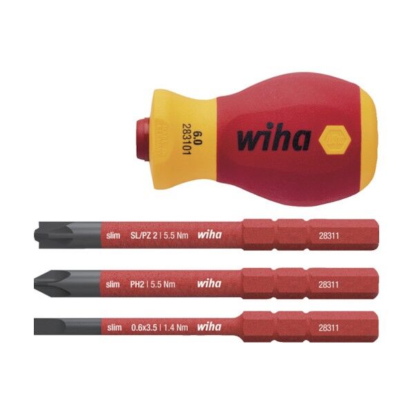 wiha社 絶縁スリムバリオ 差替式スタビドライバーホルダ・ビットセット SB28310101 1セット...