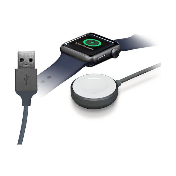 【+ECO】アップル社認定 アップルウォッチ用充電ケーブル グレー MUJ-EAPW100 GY 1個