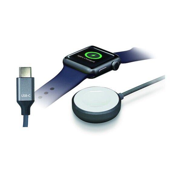 【+ECO】アップル社認定、アップルウォッチ用充電器USB-Cケーブル グレー MUJ-CAPW1M GY 1個