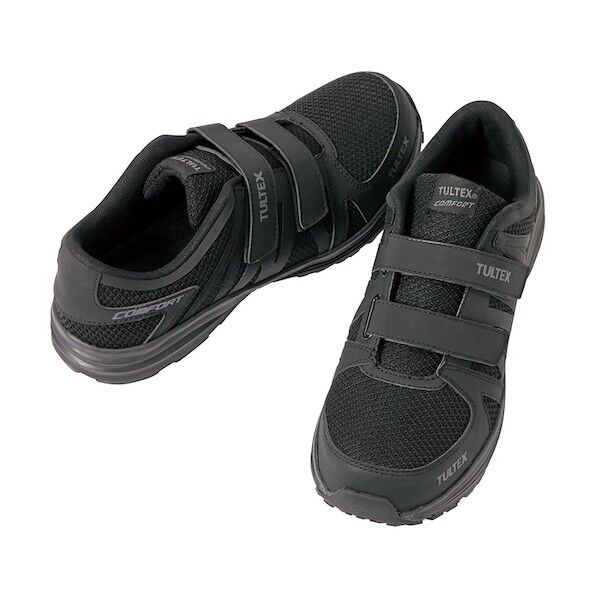 セーフティシューズ(面ファスナー)(男女兼用) 110オールブラック 22.5 51651 1足