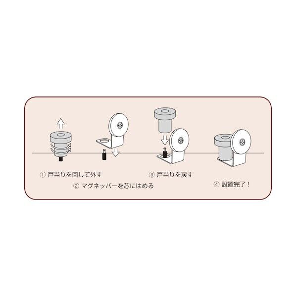 マグエバー シリコンコーティングマグネット式ドアストッパー マグネッパーnew MAGNEPPER9071 1点...