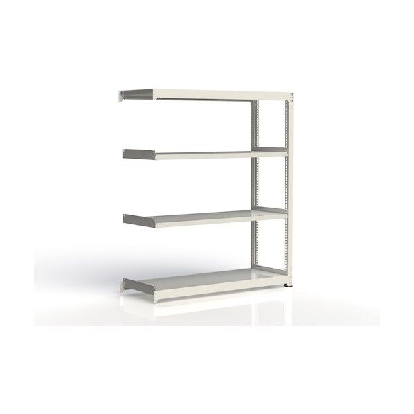 中量ラック(300kgタイプ・3段タイプ) 連結型・高サ1500mm ホワイト M3R1260154 1点